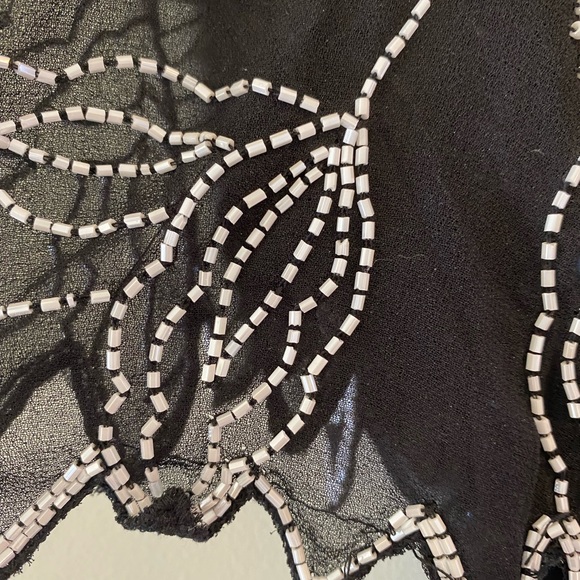 Evening Top with sewed on beads - Picture 3 of 4